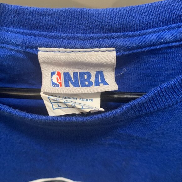 NBA Men's Blue Dallas Mavericks Logo Short Sleeve T-Shirt Large EUC Basketball - Picture 3 of 3